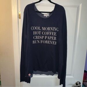 Vintage Wildfox Blue Scoop Neck Sweater